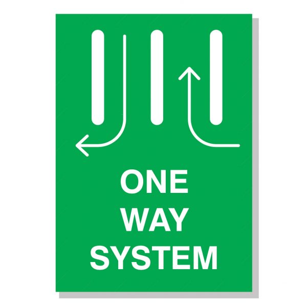 Green One Way System Poster - A2 size